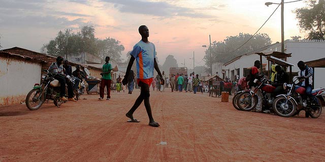 Main street, Paoua, north-west Central African Republic.