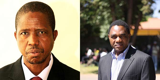 Edgar Lungu and Hakainde Hichilema are frontrunners in the Zambian presidential race