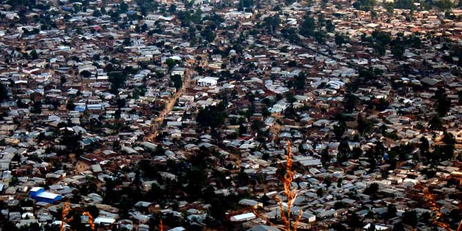 A bird's eye view of Blantyre's biggest slum, Ndirande