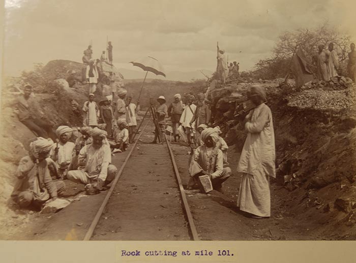 Indian master masons constructing the Uganda Railway (CO 1069/185, TNA