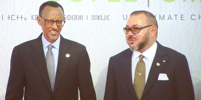 King Mohammed VI of Morocco (pictured here with President Kagame of Rwanda) is keen for his country to rejoin the African Union Photo Credit: Ministry of Natural Resources, Rwanda via Flickr (http://bit.ly/2jZ7H88) CC BY-ND 2.0