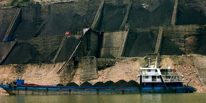 Coal barge in China