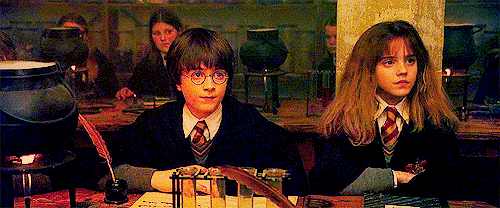 Hermione raising hand Harry Potter