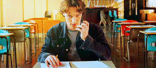 James McAvoy studying