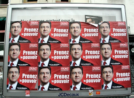 Election posters for the Front de Gauche and Jean-Luc Mélenchon Credit: Thomas Bartherote (Creative Commons BY SA)