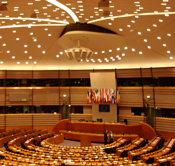 European Parliament chamber in Brussels, Credit: Xaf (CC-BY-SA-3.0)