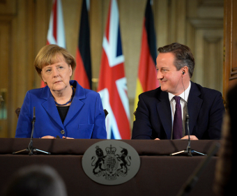 Angela Merkel and David Cameron on 27 February 2014, Credit: The Prime Minister's Office (CC-BY-SA-3.0)