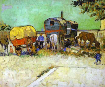 Vincent van Gogh: "The Caravans" (Public Domain)