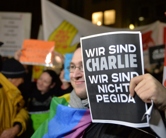 The Pegida movement has generated a number of counter-protests; Image credit: Bündnis 90/Die Grünen Nordrhein-Westfalen (CC-BY-SA-3.0)