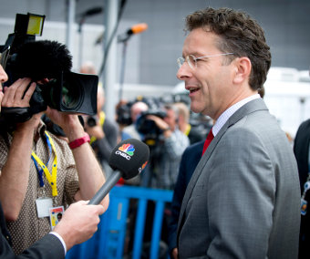 Jeroen Dijsselbloem, President of the Eurogroup, speaking before the meeting on 7 July. Credit: EU Council Eurozone (CC-BY-SA-3.0)