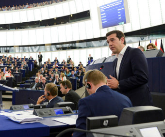 Alexis Tsipras in the European Parliament, Credit: GUE/NGL (CC-BY-SA-3.0)