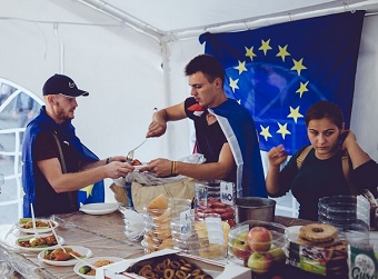 Supplying the Protests under the EU Banner (with permission from Ramin Mazur, 2015 ©) 