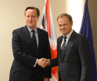 David Cameron and Donald Tusk, Credit: Crown Copyright / Georgina Coupe