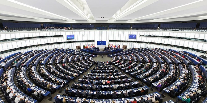 The Parliament's hemicycle during a plenary session in Strasbourg. Credits: Diliff / Wikimedia Commons
