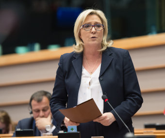 Marine Le Pen during the debate on Brexit in the European Parliament in June 2016, Credit: © European Union 2016 - European Parliament (CC-BY-ND-SA-4.0)
