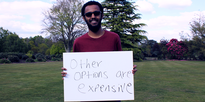 "Other options are expensive" - Hallelujah (LSE Government)