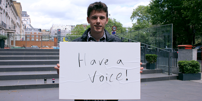 "Have a voice!" - James (LSE Geography & Environment)