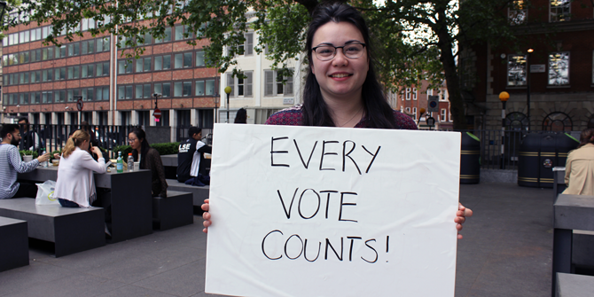 "Every vote counts!" - Serena (LSE Social Policy)