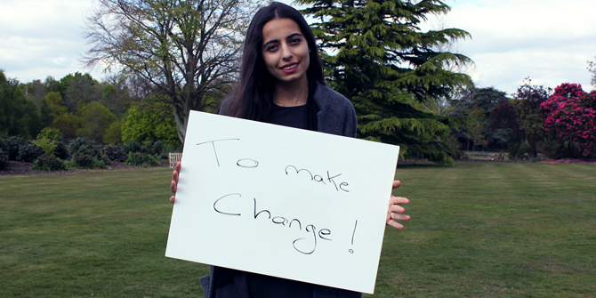 "To make change!" - Zad (LSE Government)