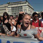 Greek demonstrators protest against the imposition of austerity, a photo by Pan-African News Wire File Photos on Flickr.