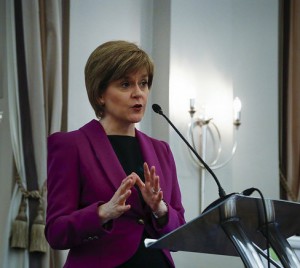 Nicola Sturgeon speaking at the Scottish Women’s Aid conference in Edinburgh on 26 March 2015