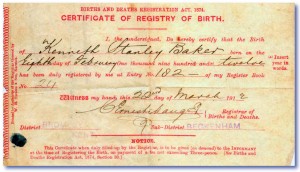 1912_Birth_Certificate_Ken_Baker