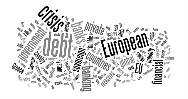 Euro Debt Crisis Word Cloud. Photo credit EuroCrisisExplained .co.uk via Flickr Licence: CC BY 2.0
