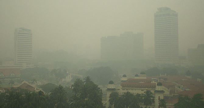 Haze in Kuala Lumpur (courtesy of Wikimedia)
