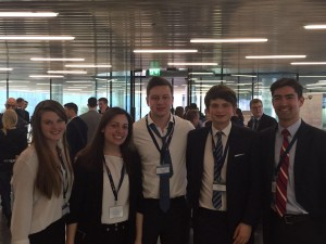 The team on the final day after the competition. From left to right: Michelle Ryan, Ketevan Papashvili, Thomas Boley, Peter Yates, Andre Nakazawa (coach)