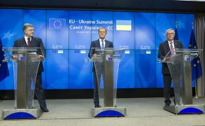 EU-Ukraine Summit 2016 Press Conference with Petro Poroshenko, President of Ukraine; Donald Tusk, President of the European Council and Jean-Claude Juncker, President of the European Commission.