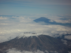 Sharon Jackson Mount Kilimanjaro Tanzania viewed from the air