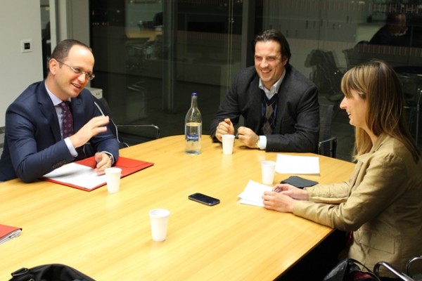 Ditmir Bushati, Foreign Minister of Albania, speaking to LSEE's Dimitar Bechev and Tena Prelec
