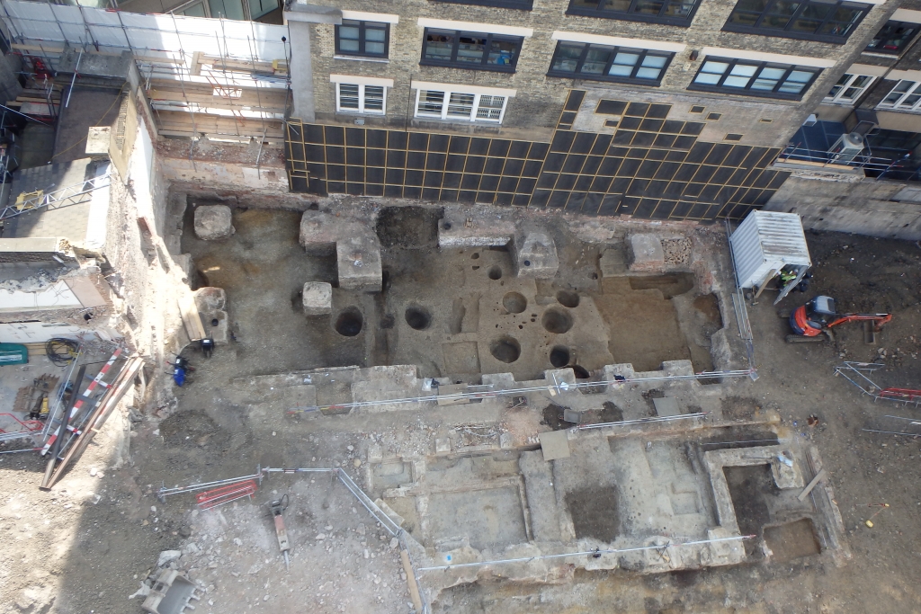 Overhead view of the site on Houghton Street