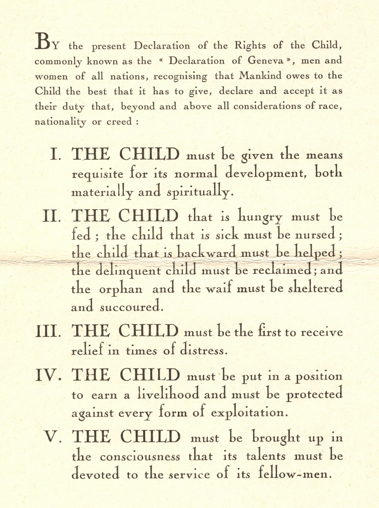 Geneva Declaration of the Rights of the Child
