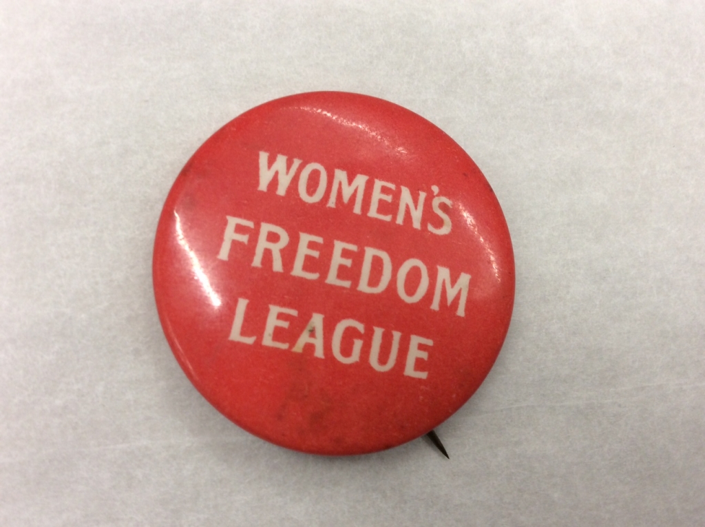 Women's Freedom League badge. Credit: LSE Library