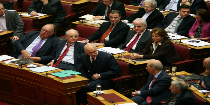 PASOK_MPs_in_the_Greek_parliament_during_2009_budget_discussion