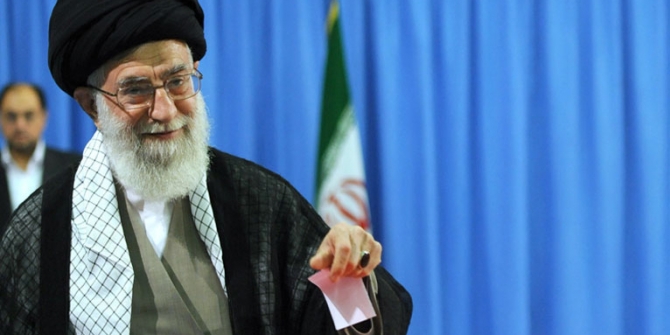 Supreme Leader Khamenei voting in 2013 Presidential Election of Iran