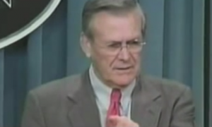 Rumsfeld: he knew what he didn't know he knew