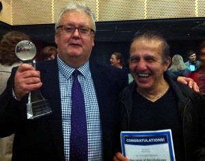 Andy with the 'GCC- Oscar' and Elias with his personal 'Spirit of the Challenge' award. 