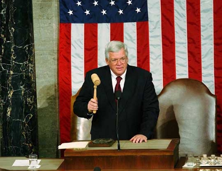 Hastert as Speaker during the 108th House of Representatives. Credit: Wikipedia