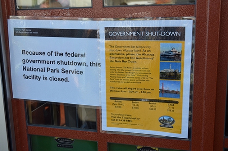 Alcatraz in San Francisco closed on first day of government shutdown Credit: Steve Rhodes (Creative Commons BY NC ND)
