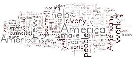 Wordle of Obama's State of the Union 2014 Credit: John Schinker (Creative Commons BY NC SA)