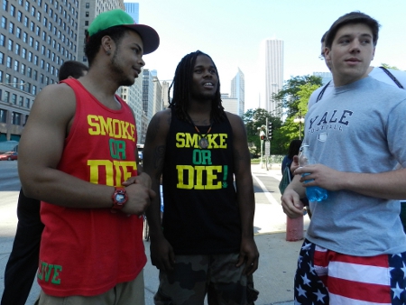 Two young entrepreneurs showing off their clothing line in Chicago in 2012. Credit: John W. Iwanski (Creative Commons BY NC)