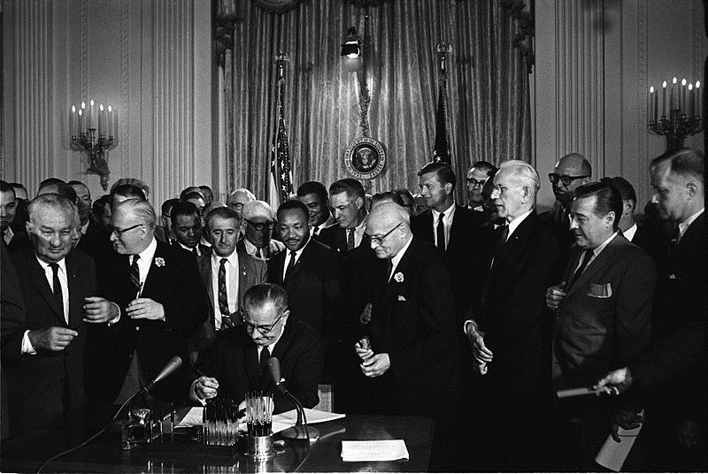 LBJ Signing Civil Rights Act