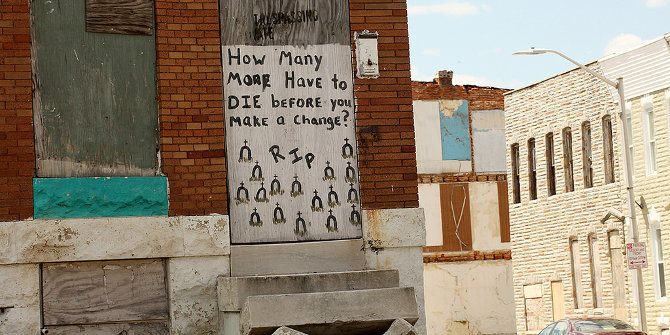 Sign in Baltimore. Credit: Talk Radio News Service (Flickr, CC-BY-NC-SA-2.0)